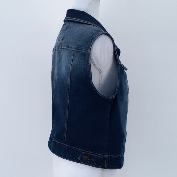 Mudd Collared Button Front Vest Junior Sz XL - Picture 5 of 12